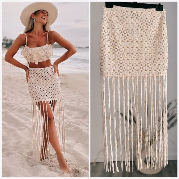 Zara Crochet Skirt New - Picture 1 of 5